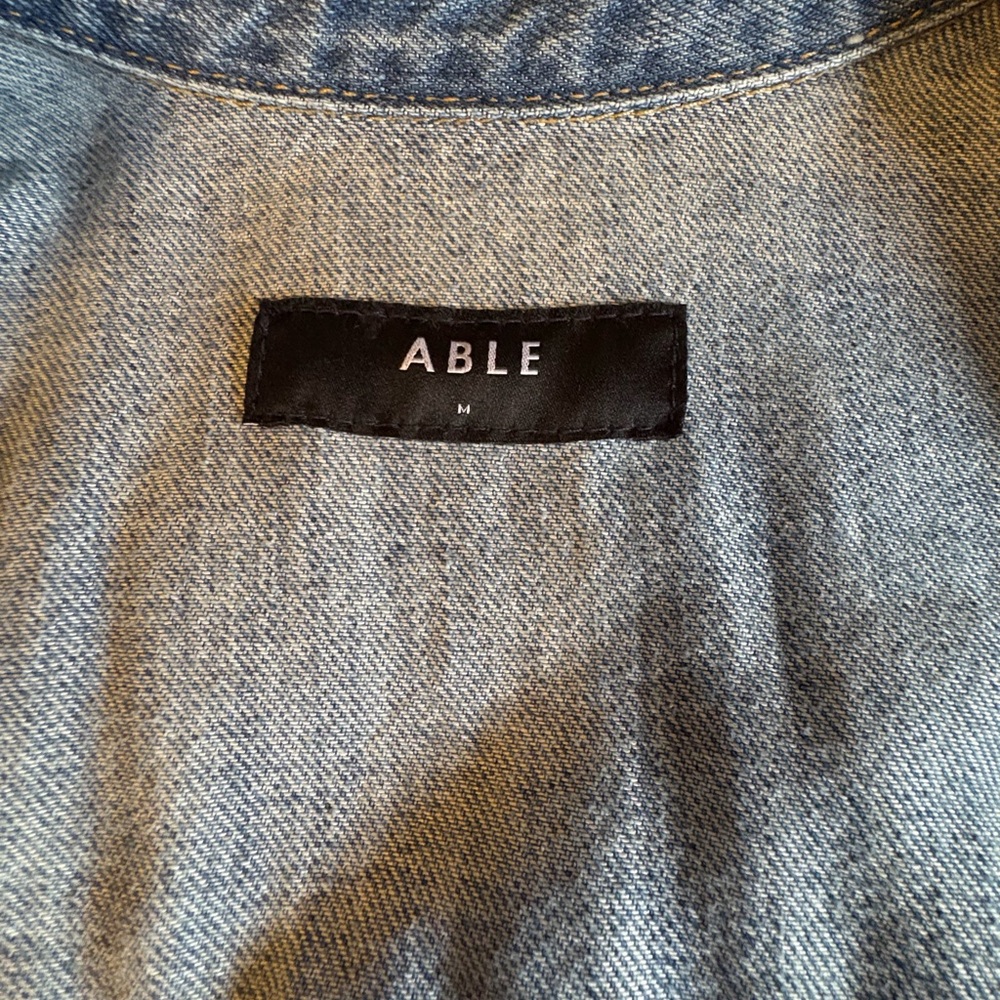 Able Light Blue Jean Jacket with Button Details - image 3